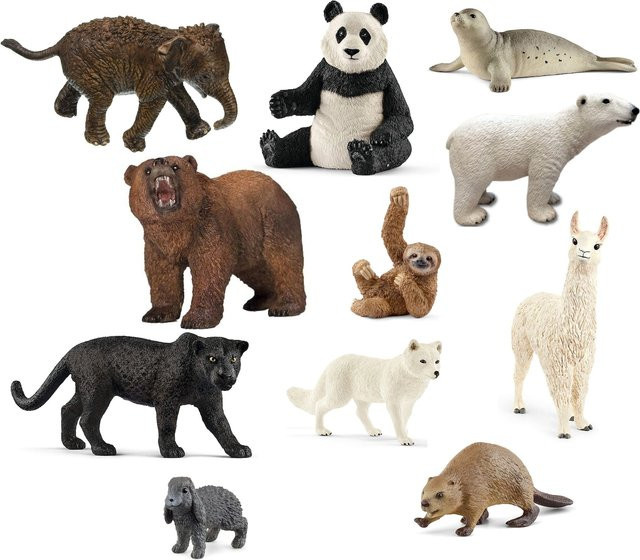 Schleich Wilde Tiere der Welt Tierfiguren 11-teiliges Set - Bild 1