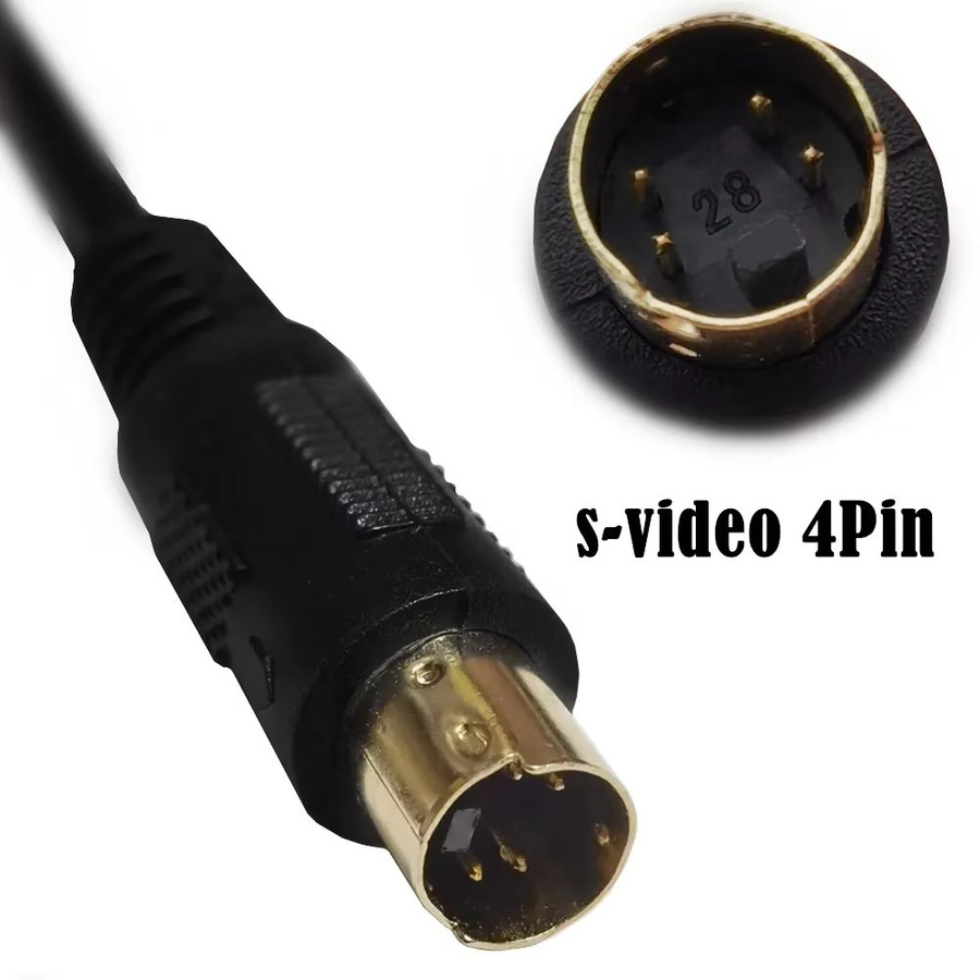 BSN S-Video-Kabel Mini-DIN 4-Pin Stecker auf Buchse, vergoldeter Anschluss, Farbe: Schwarz - Bild 4