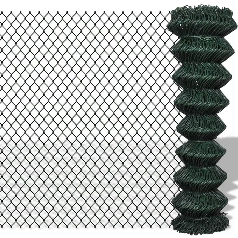 Grüner Maschendrahtzaun aus Stahl mit PVC-Beschichtung, rund, wetterfest und UV-beständig für deine Grundstücksumzäunung - Bild 6