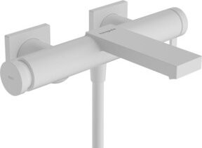 Hansgrohe Einhebel-Wannenarmatur Tecturis E, Aufputz, Mattweiß, Ausladung: 21,3 cm - Bild 1