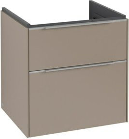 V&B Waschtischunterschrank Subway 3.0 in Tau Beige, glänzend, B/T/H: 57,2 x 47,8 x 57,6 cm - Bild 1