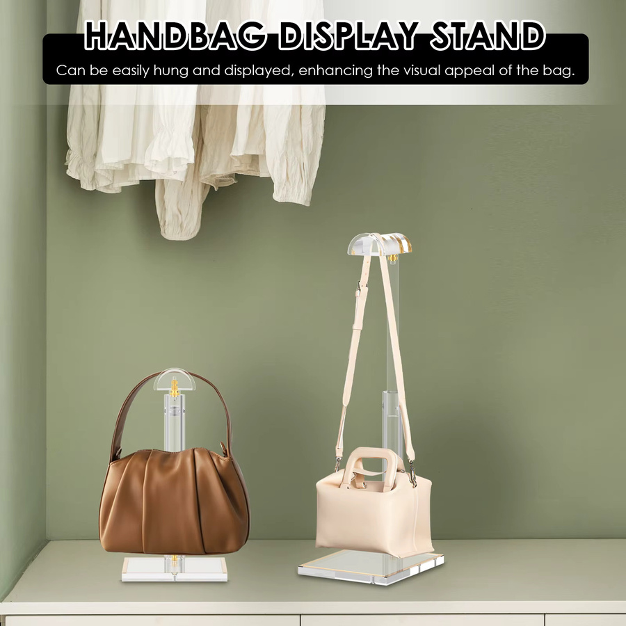 Willstar Handtaschenständer aus Acryl, verstellbarer Aufhängeständer für Taschen und Geldbörsen, transparent - Bild 3
