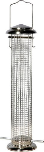 DOBAR Vogelfuttersäule aus Metall in Silber - Bild 1