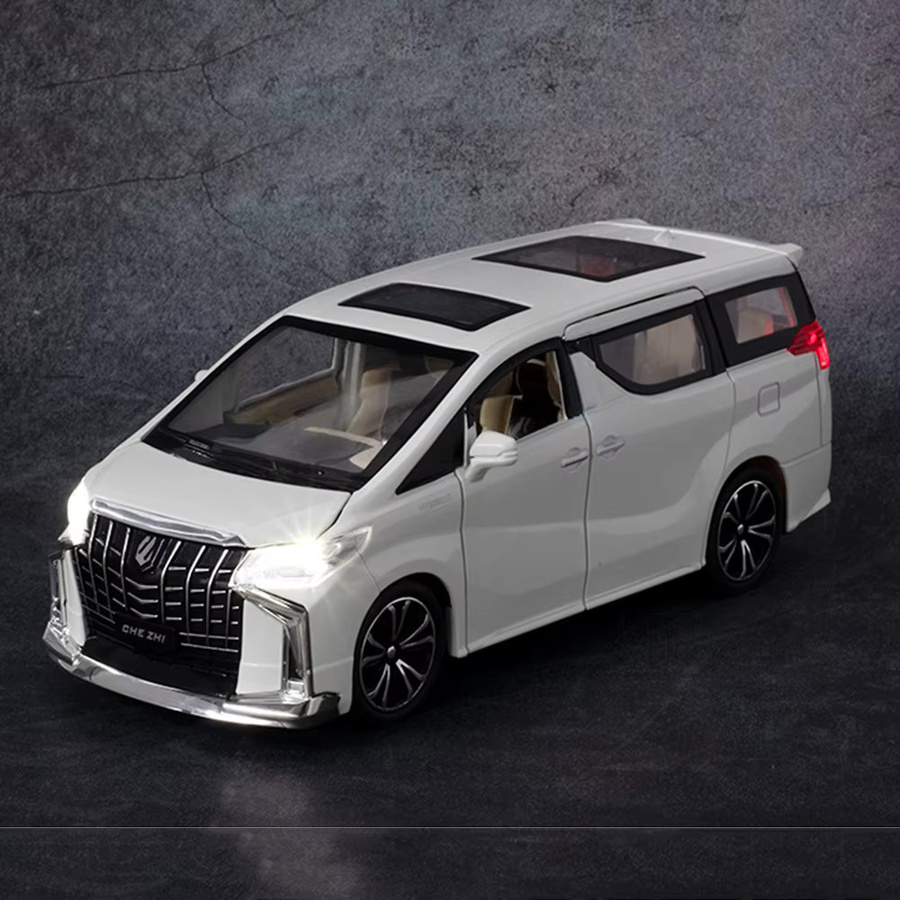 YBC YIBAICHENG Alphard Diecast Auto Modell, 1:24, Metall, mit Sound und Licht - Bild 3