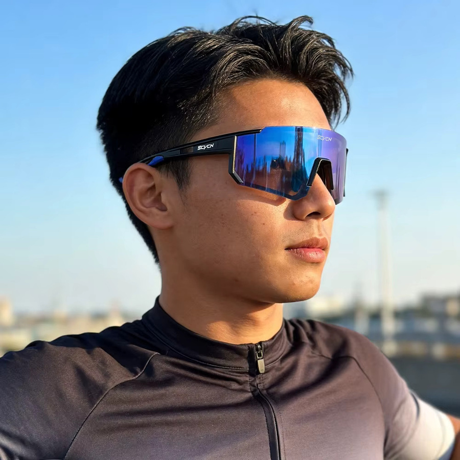 SCVCN Sportsonnenbrille, Unisex, Vollrand, Kunststoff - Bild 1