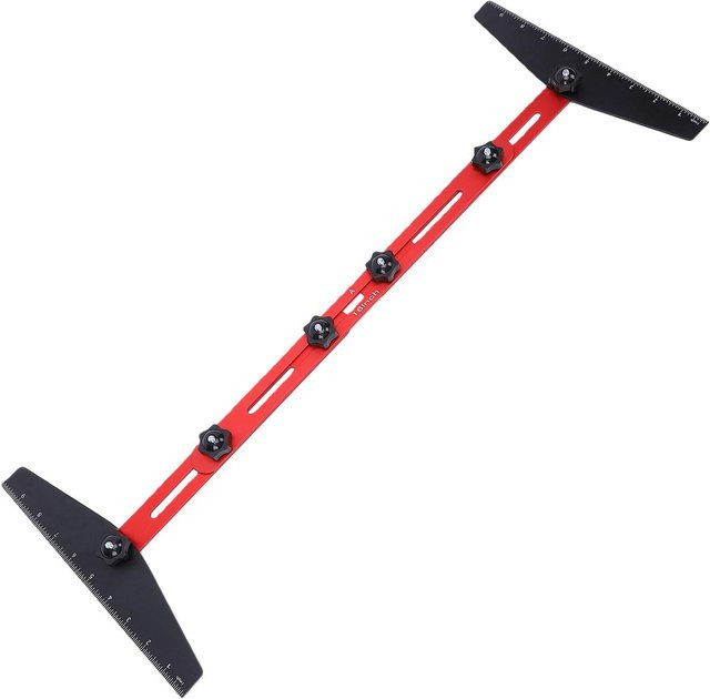 Neoglint Treppenstufe Schablone Messvorrichtung aus Aluminiumlegierung in Rot mit Koffer - Bild 1