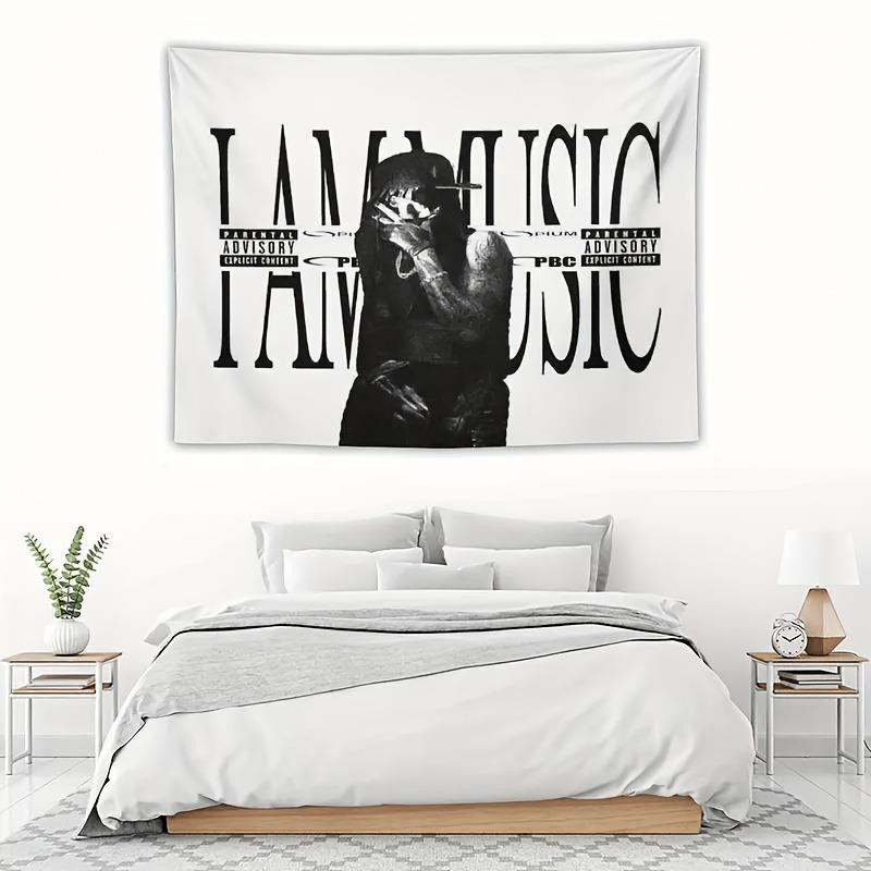 WZLD Wandteppich Lil Wayne I Am Music Hip Hop Wanddeko aus Polyester, Breite: 74 cm, Höhe: 94 cm - Bild 2