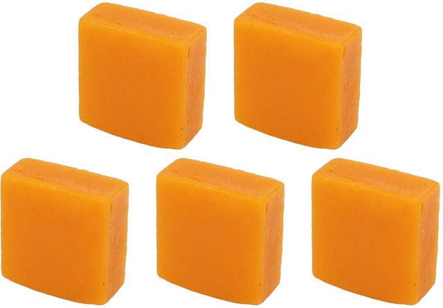 5 Stück fein gereinigtes Bienenwachs von Igeteck in Orange zur Pflege von Leder und Möbeln - Bild 1