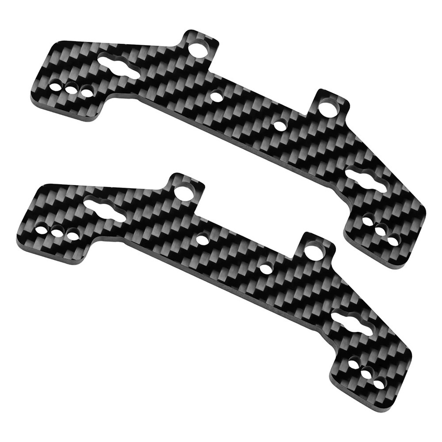 YEAHRUN Shock Towers Halterung Vorne und Hinten, Carbon Fiber, Tamiya TT02 1/10 RC Drift Auto Zubehör - Bild 3