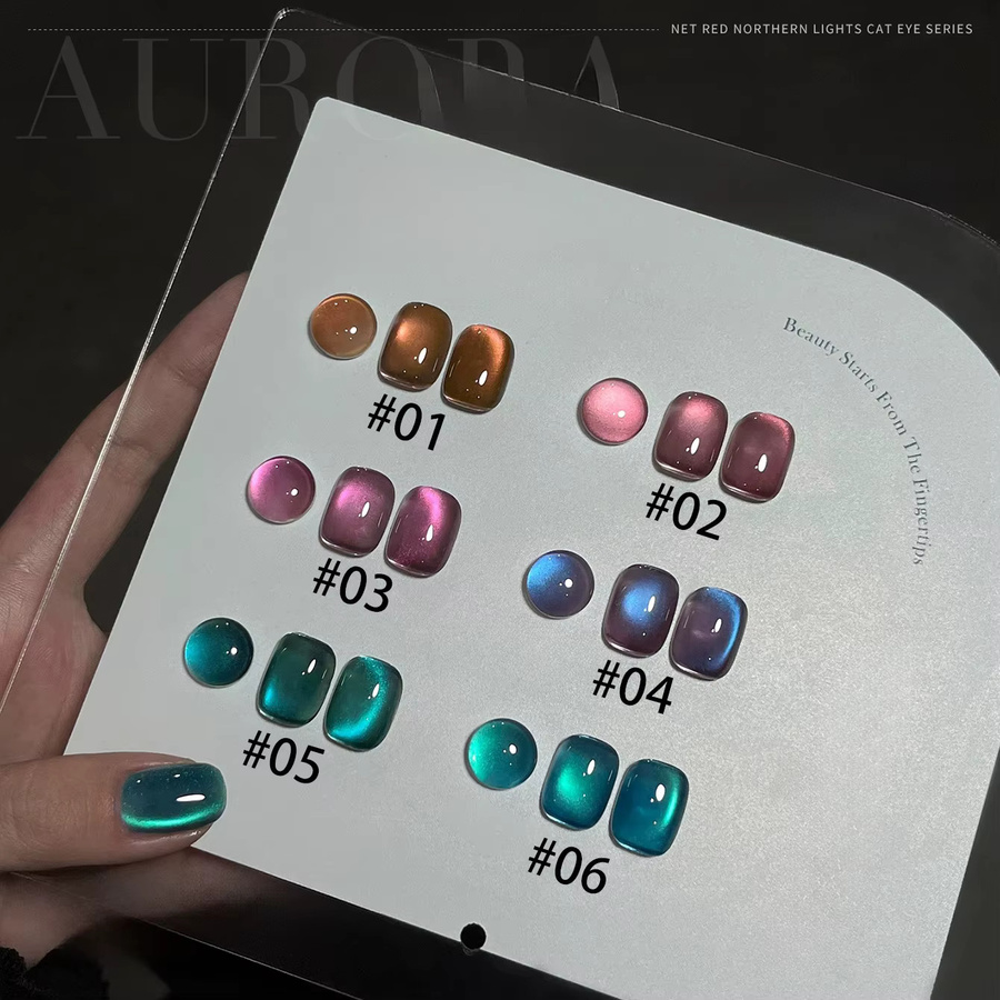 MIANEL Nagellack Blau Aurora Katzenaugen-Gel, 10 ml, Glänzend - Bild 2