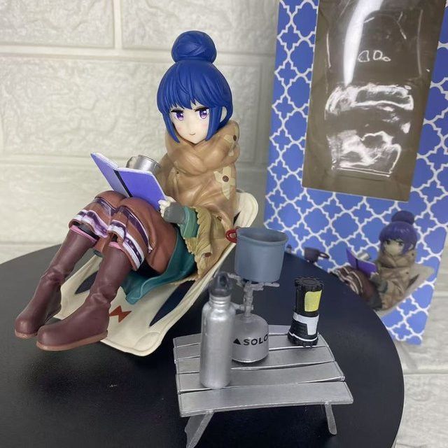 Bandai Yuru Camp Rin Shima Anime Action Figur aus PVC als Desktop Dekoration Ornament - Bild 1