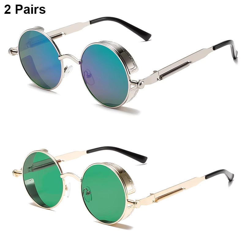 KAMMPT Sonnenbrille, rund, Vollrand, Metall, Herren, mehrfarbig - Bild 1