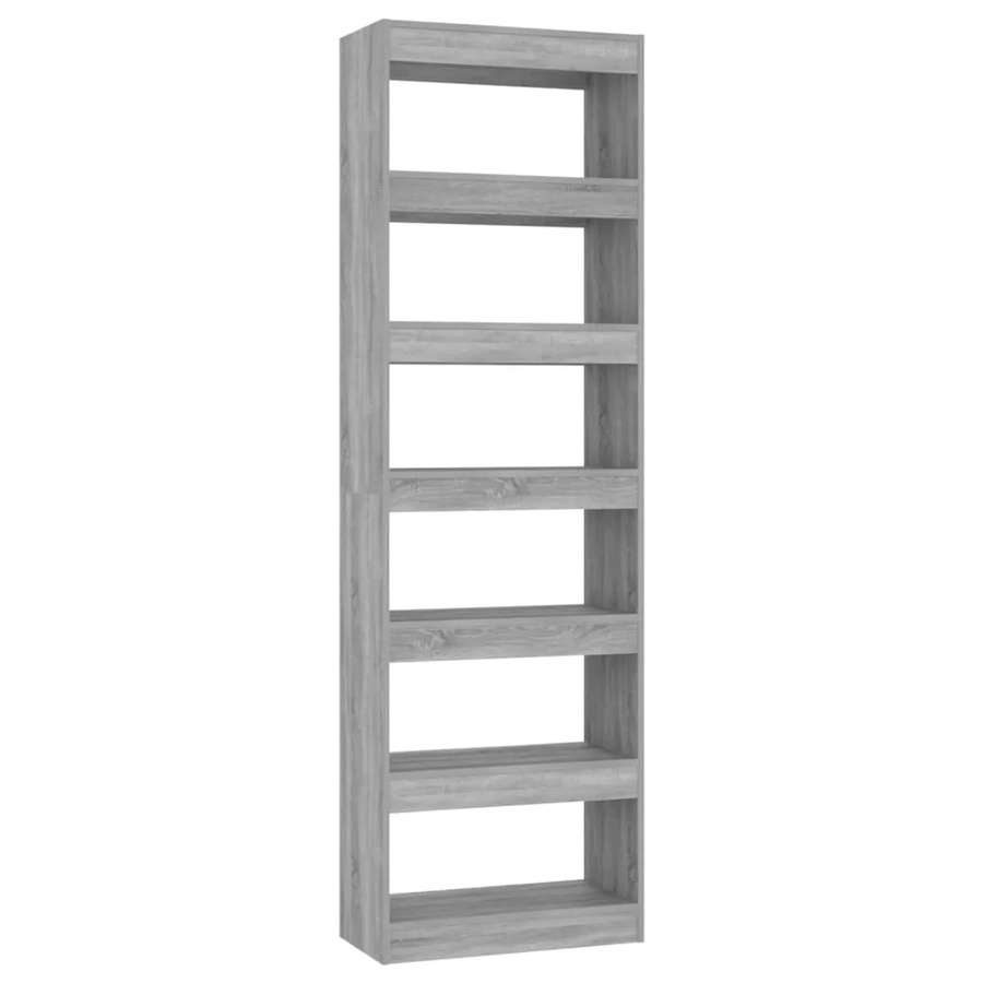 vidaXL Bücherregal und Raumteiler in Grau, B/T/H: 60 x 30 x 198 cm - Bild 2
