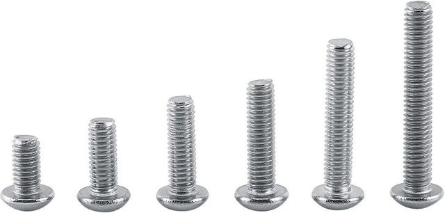 Fishine M3 A2 Edelstahl Innensechskantschrauben mit Linsenkopf, Bolzen und Sechskantmuttern Sortiment in Silber - Bild 1