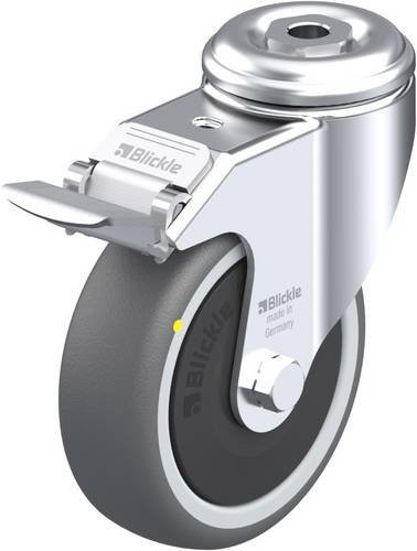 Blickle LKRA-PATH 101KF-11-FI-ELS Lenkrolle mit Feststeller in Grau und Silber, Rad-Durchmesser: 100 mm, Tragfähigkeit: 120 kg - Bild 1