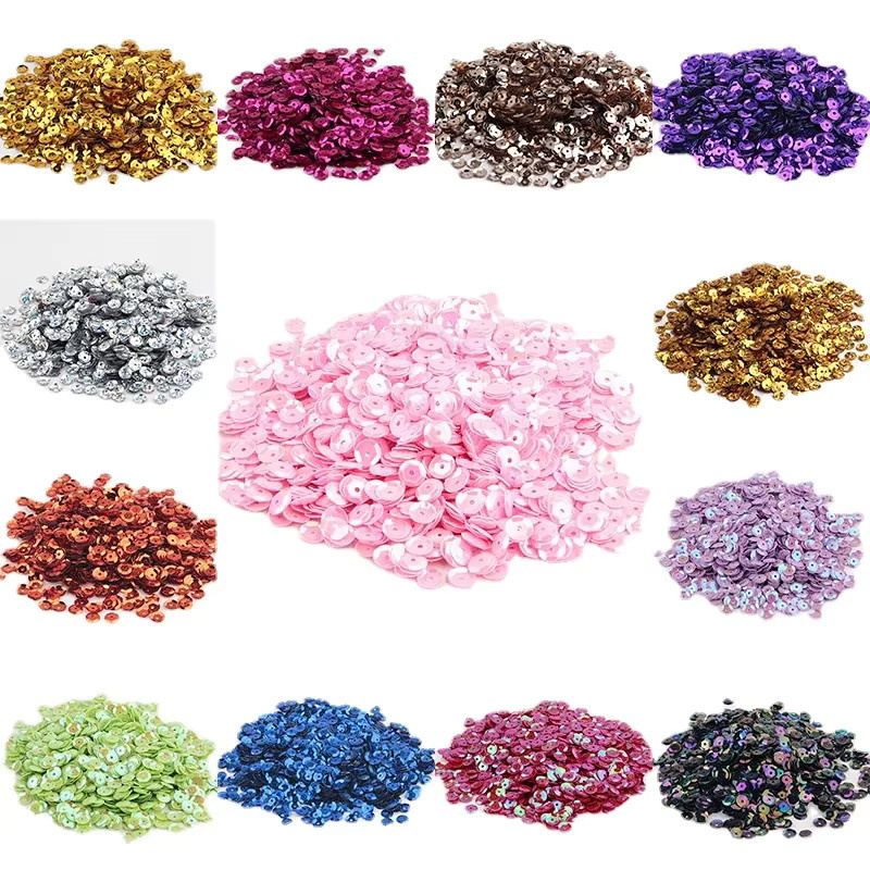 Mehrfarbige runde PVC-Pailletten zum Basteln und Nähen, 20 g - Bild 2