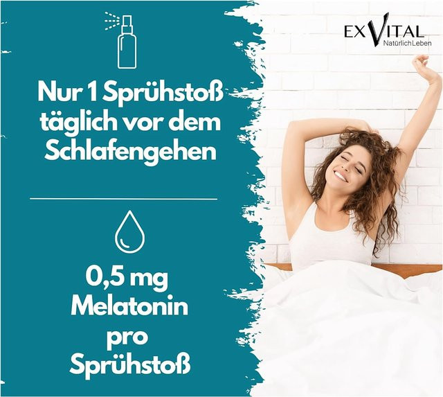 EXVital Melatonin Schlafspray mit Lavendel, 30 ml - Bild 1