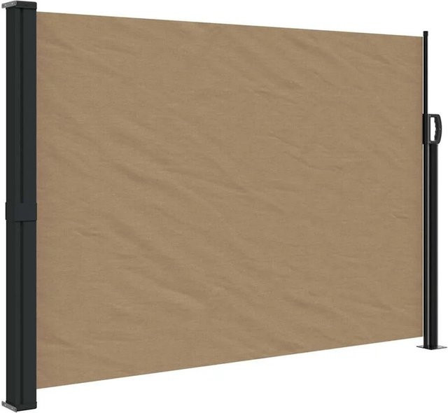 vidaXL Seitenmarkise Ausziehbar Taupe B: 500 cm, H: 140 cm - Bild 1