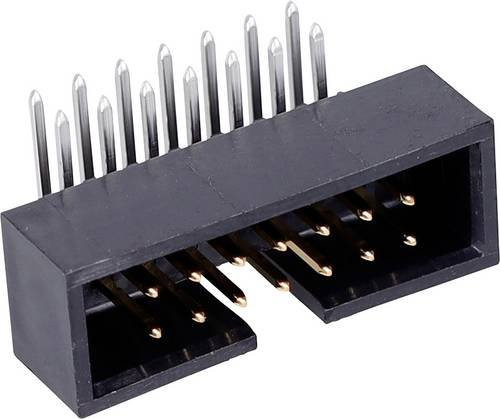 Molex Stiftleiste 702471454 in Schwarz und Gold mit 14 Polen und 2 Reihen bei einem Rastermaß von 2,54 mm - Bild 1