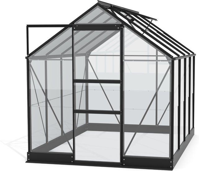 Vitavia Gewächshaus Eris 5000 in Schwarz mit ESG-Glas und Polycarbonat, B: 195,0 cm, H: 207,4 cm, T: 261,0 cm - Bild 4