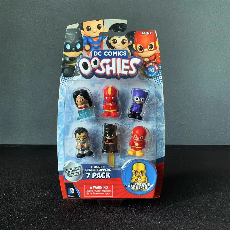 HEROCROSS DC Comics Ooshies Mini-Anime-Figur, Bleistiftaufsätze, 7-teiliges Set, ab 5 Jahren - Bild 1