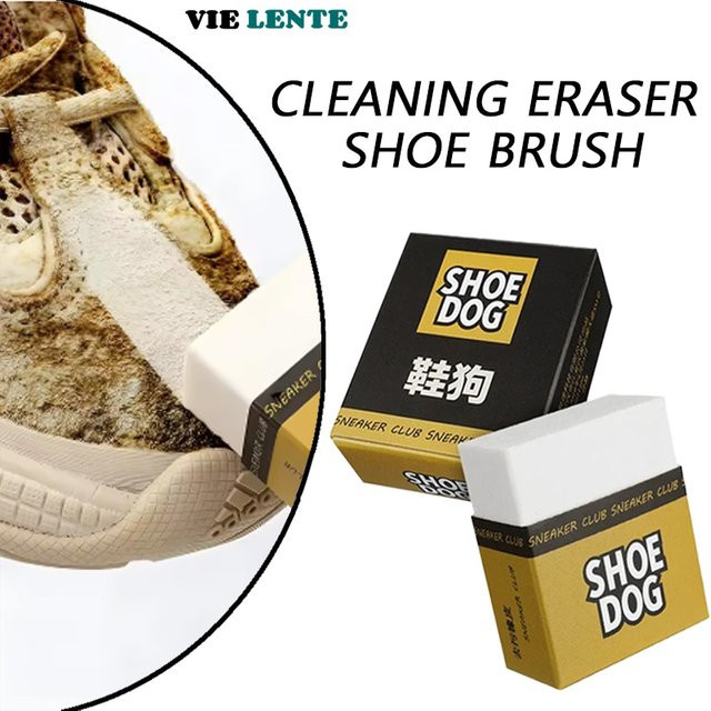 VIE LENTE Schuhreiniger-Set mit Pinsel und Radiergummi zur Pflege von Wildleder, Gummi und Leder - Bild 1