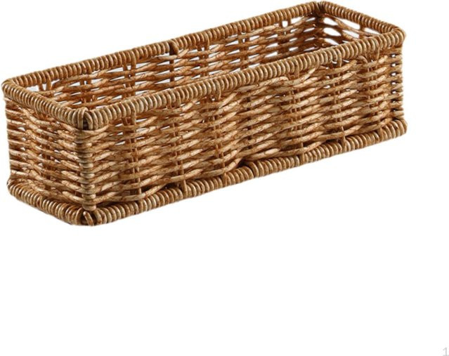 Garden and Beyond Rattan-Aufbewahrungskorb mit Griffen in Braun im Open-Weave-Design - Bild 1