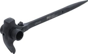 BGS Gerüstbauer-Knarre 4-in-1 aus Chrom-Vanadium in Schwarz mit SW 19 x 22 mm - Bild 1