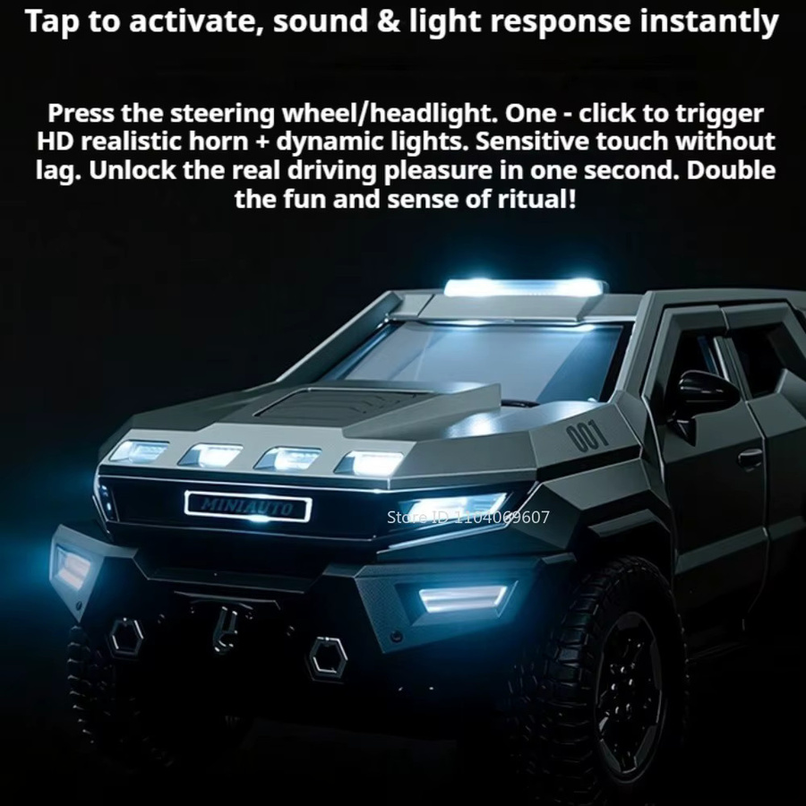 HAOCHI Rezvani Vengeance Spielzeugmodell Geländewagen, 1:24, mit Sound und Licht - Bild 3