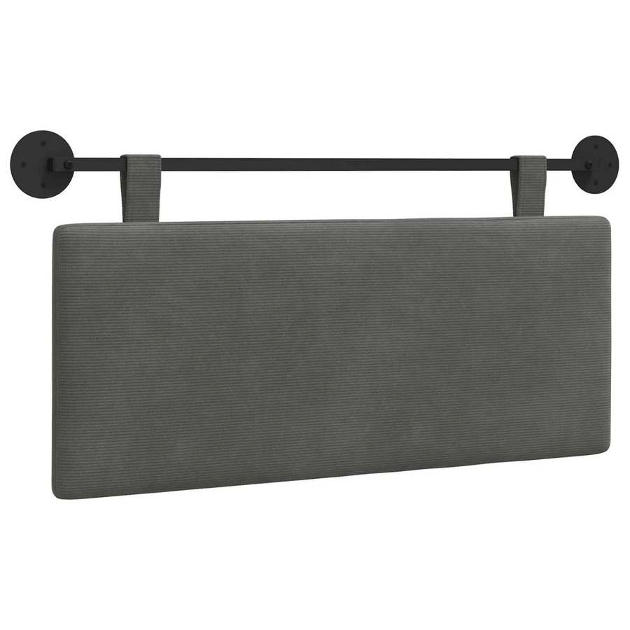 vidaXL Hängendes Kopfteil aus Cordstoff in Grau, Breite: 110 cm, Höhe: 55 cm, Tiefe: 5 cm - Bild 2