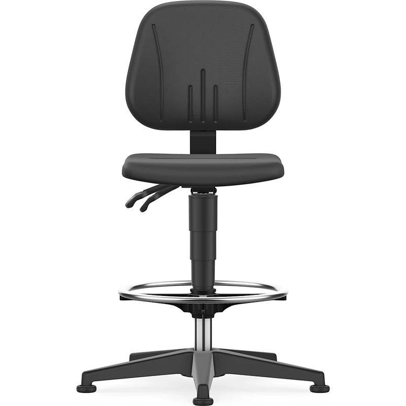 Bimos Arbeitsdrehstuhl mit Integralschaum, Fußring und Gleitern, schwarz - Bild 3