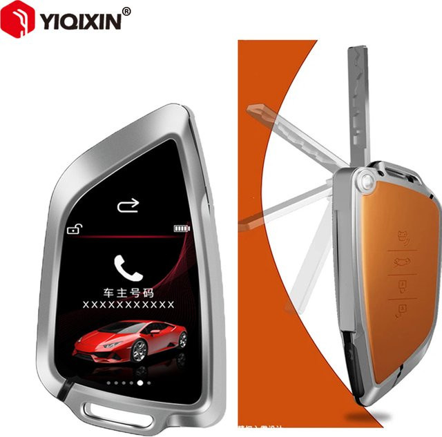 YIQIXIN HS688 Universal Smart LCD Auto Schlüssel in Silber für BMW Audi Benz KIA Lexus Jaguar Nissan Hyundai Honda Toyota Ford Renault - Bild 1