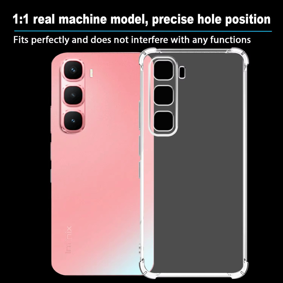Transparente TPU Stoßfeste Schutzhülle für Infinix Hot 60 50 40 Pro 60i 60 Pro+ in Klar - Bild 4