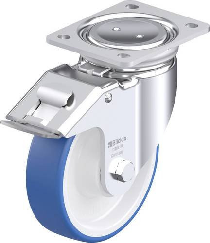Blickle Stahlblech-Lenkrolle LUH-POTHS 160XK-FI in Blau, Rad-Durchmesser: 160 mm, Tragfähigkeit: 400 kg - Bild 1