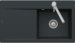 Villeroy & Boch Spüle Subway Style 45 Flat Spülbecken links in Fossil Grau mit CeramicPlus Beschichtung - Bild 1