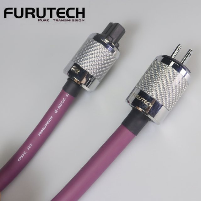 Furutech DPS 4.1 Audiophile 7N OCC 11AWG Stromkabel in Lila für HiFi Audio-Verstärker und Lautsprecher - Bild 1