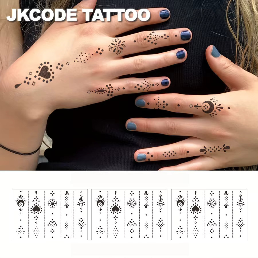 JKCODE TATTOO Temporäre Tattoo-Aufkleber, Damen - Bild 3