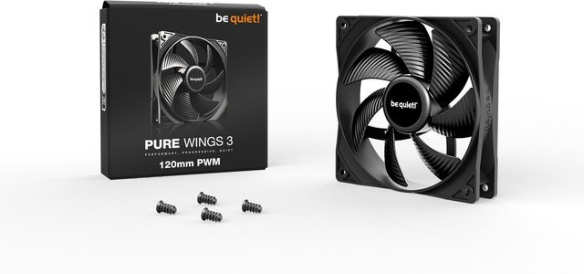 be quiet! Pure Wings 3 PWM Gehäuselüfter Schwarz B/H/T: 120 x 25 x 120 mm - Bild 2