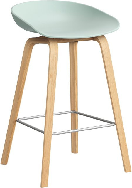 HAY About A Stool AAS 32 Hocker in Grün aus Polypropylen und Holz - Bild 1