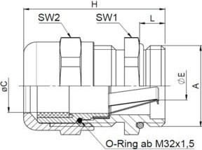 Jacob Kabelverschraubung MS-Kabelverschraubung 50.650 M/EMVD aus Messing - Bild 1