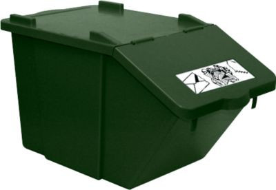 Curver Wertstoffsammler Ökonom mit Deckel, stapelbar, grün, 45 l - Bild 1
