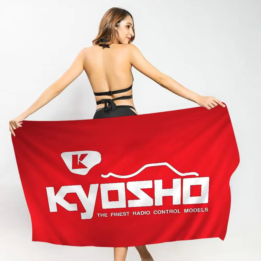 Kyosho Japan RC Logo Strandtuch für Kinder aus Mikrofaser, bunt und schnell trocknend - Bild 4