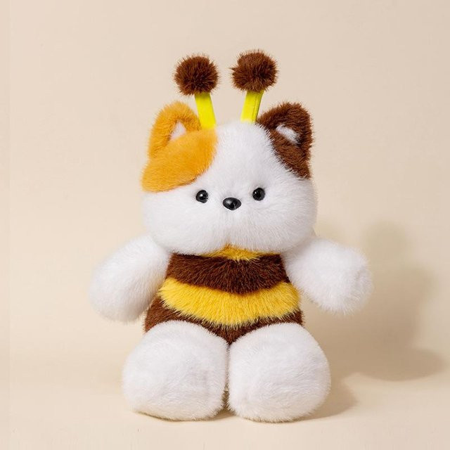 Bienenpuppe Katze, Stoffpuppe, Plüsch / Textil, Bunt / Mehrfarbig - Bild 1