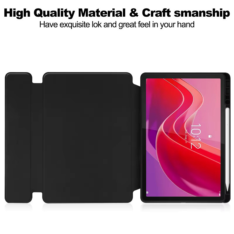 Smart Cover für Lenovo Tab M11 TB-330FU TB-331FC und Xiaoxin Pad 2024 11 Zoll mit Bluetooth-Tastatur, Stifthalter und Standfunktion in Schwarz oder Grün - Bild 4