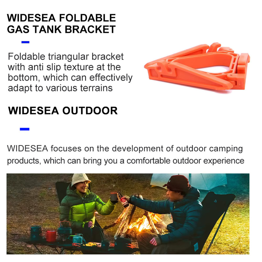 Widesea faltbare Gastankhalterung in Orange für Campingbrenner und Outdoor-Herde - Bild 3