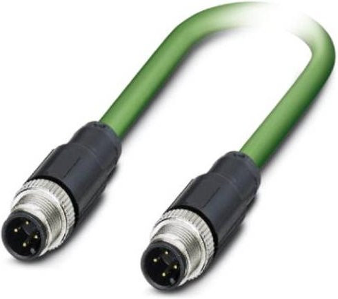 Phoenix Contact M12 Patchkabel CAT 5e SF/UTP Ethernet/LAN Grün, Länge: 2,00 m - Bild 1