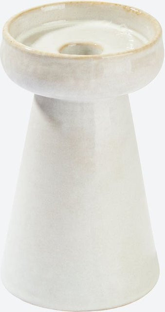 Moderner Kerzenhalter aus Keramik von NKD in Weiß, Durchmesser: 9 cm - Bild 1
