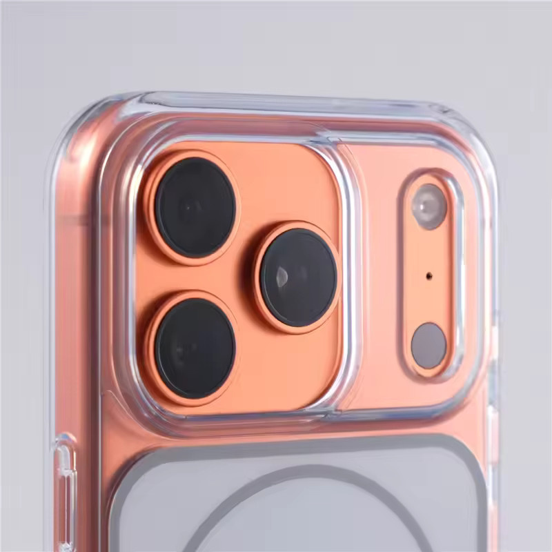 Stoßfeste MagSafe Schutzhülle für iPhone 17, 17 Pro und 17 Pro Max mit galvanisierter Rückseite in Schwarz für kabelloses Laden - Bild 1