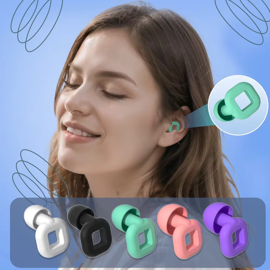 QHSPE Square Sleep In-Ear Ohrhörer mit Noise Cancelling und Geräuschisolierung, wasserfest, Schwarz - Bild 2