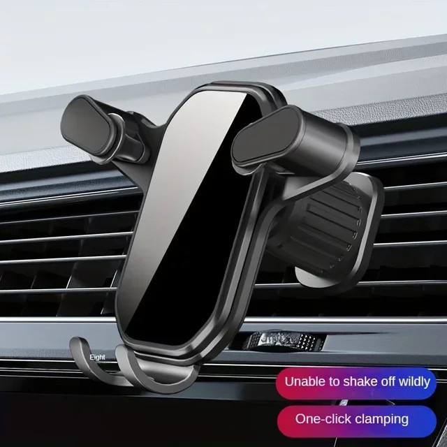 XMSJ 360 Grad verstellbarer Autotelefonhalter mit Verlängerungshaken in Schwarz für iPhone, Samsung, Xiaomi und GPS-Navigation - Bild 1